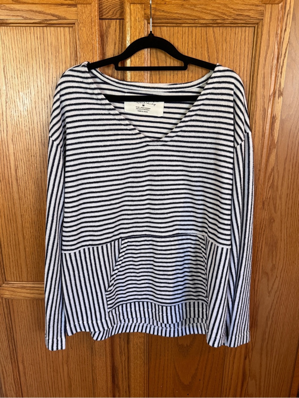 French Laundry Sweatshirt Project Striped Pullover Top Medium
